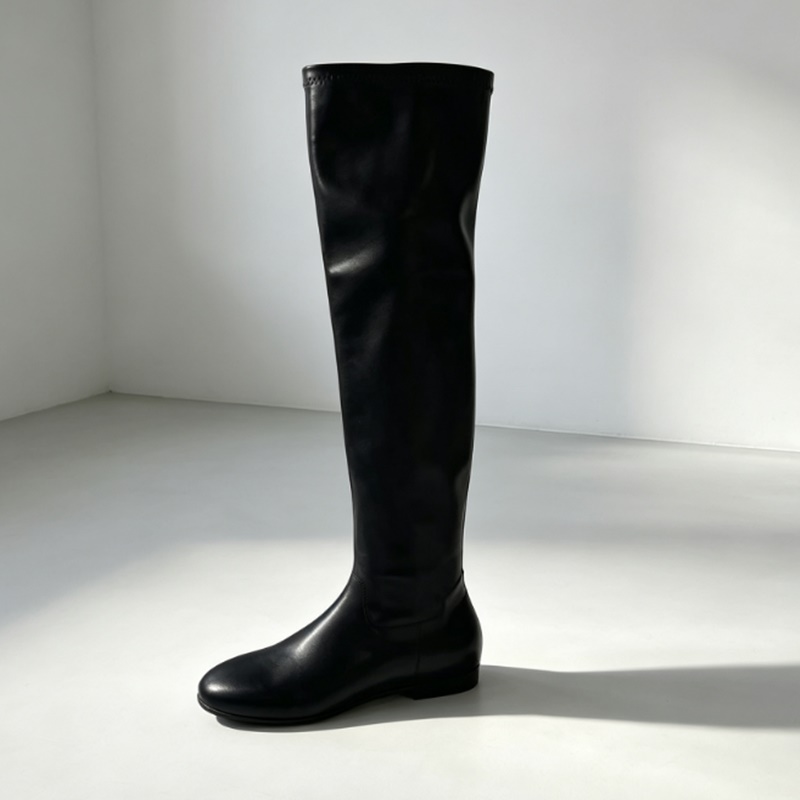 Bottes longues marron en simil - Boot Sock Slouchy avis et prix