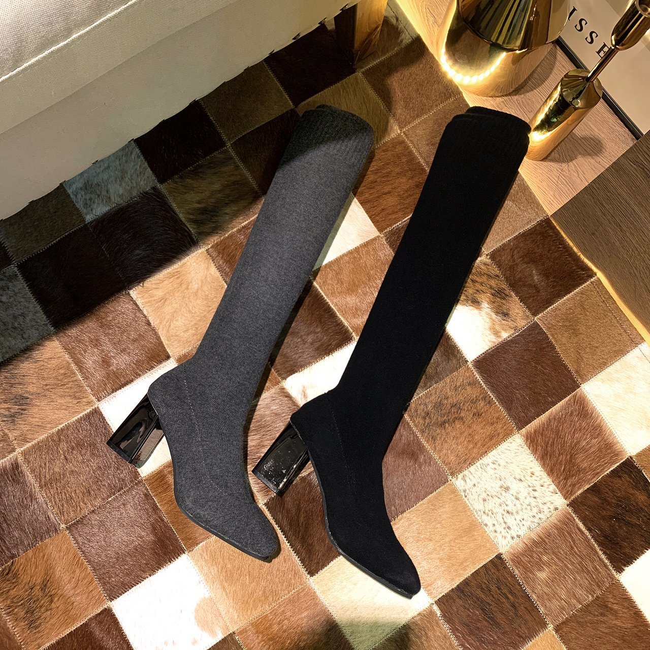 Chaussures chaussettes femme 2 - Knee High Sock Women avis et prix