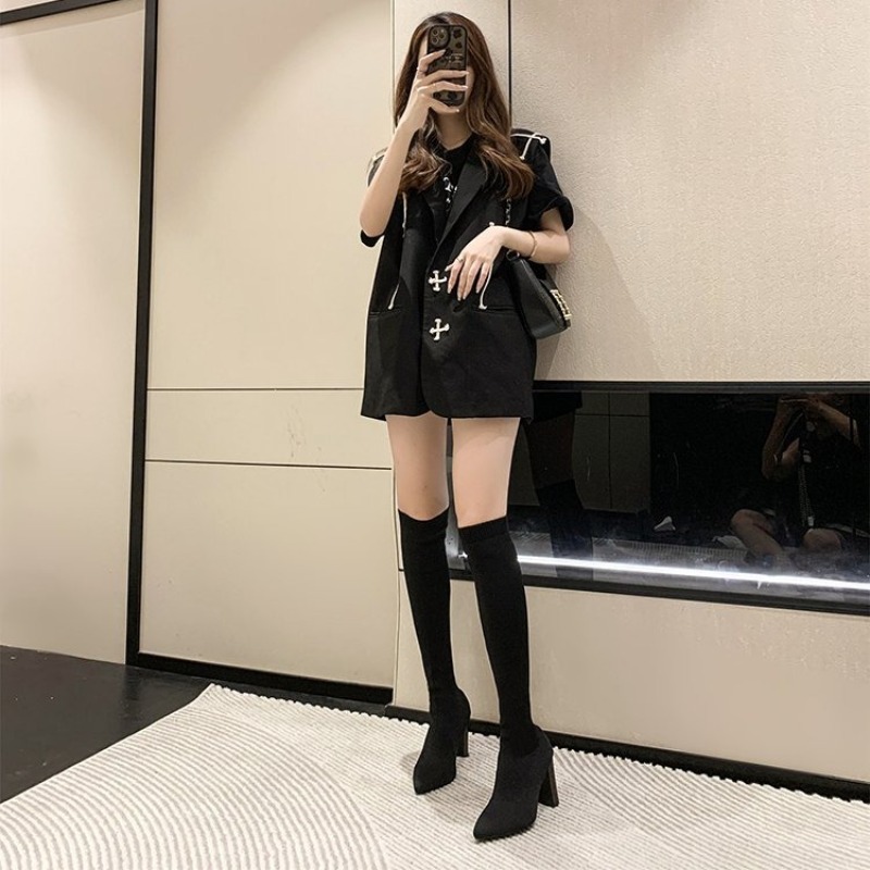 Bottes cuissardes pour femmes  - Knee High Sock Women avis et prix
