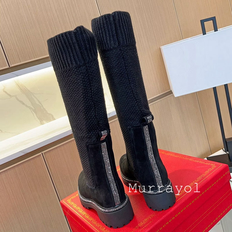 Bottes hautes en daim pour fem - Knee High Sock Women avis et prix
