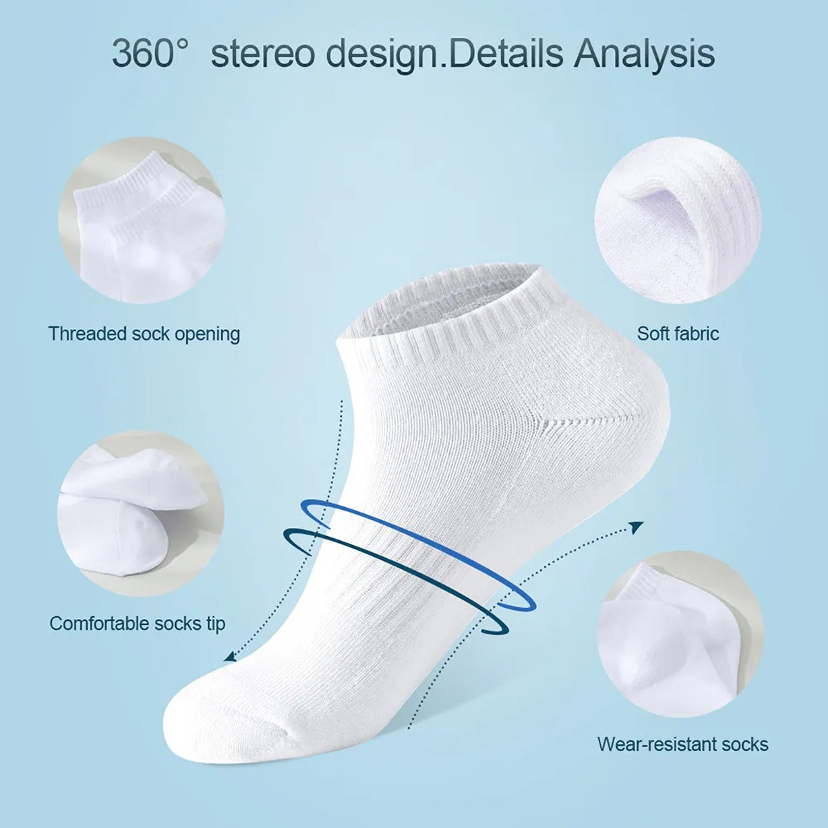 1/5 paires unisexe blanc et no - Ankle Sock Low Cut avis et prix