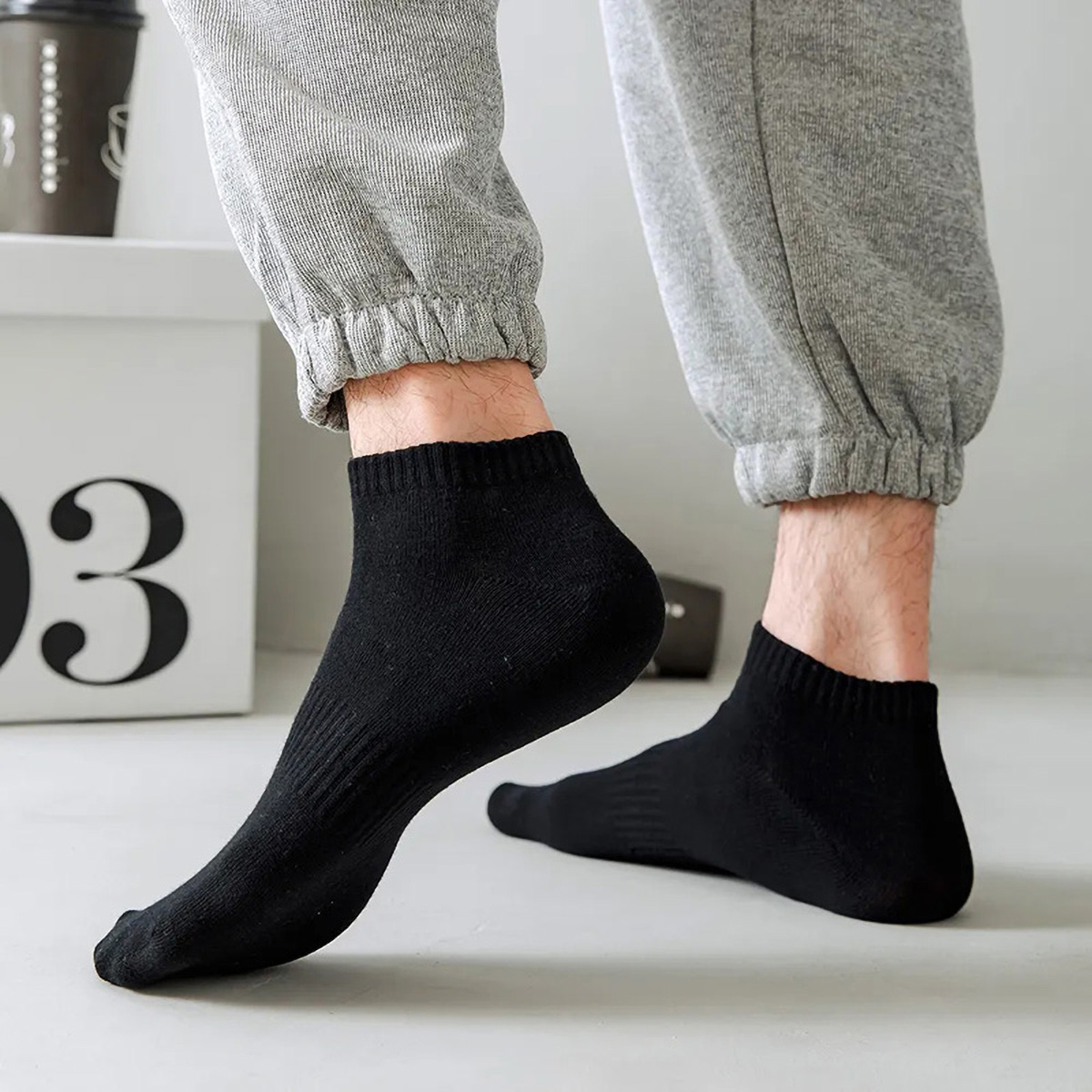 1/5 paires unisexe blanc et no - Ankle Sock Low Cut avis et prix